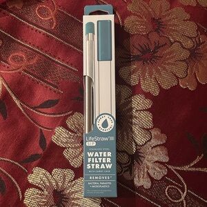 Lifestraw Stainless Steel Water Filter Straw - Teal